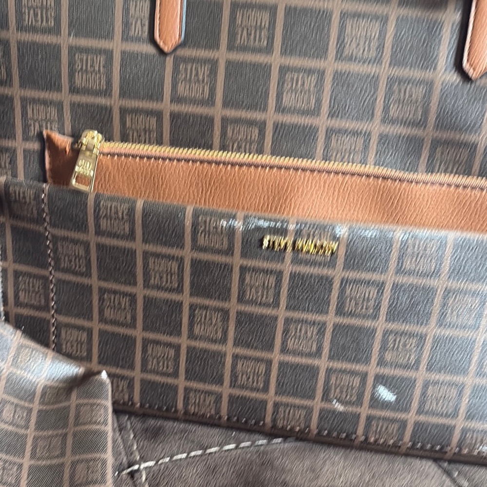 Steve Madden Brown and Tan Men's Bag
